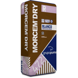 Mortero impermeabilizante Morcem dry R blanco de 25 kg