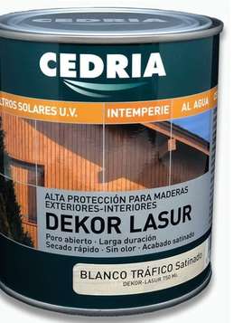 CEDRIA DEKOR LASUR BLANCO TRÁFICO 4L