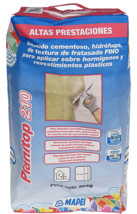 Mortero Planitop 210 gris de 25 kg