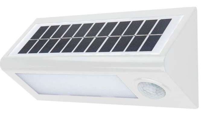 APLIQUE LED SOLAR KORPASS BLANCO SENSOR 27CM 8W FRÍA