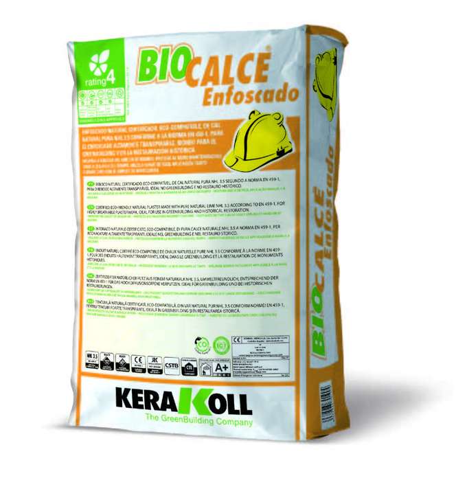 Mortero de cal Biocalce enfoscado de 25 kg