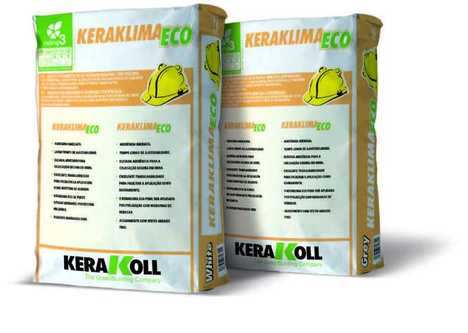 Adhesivo y Mortero Keraklima Eco blanco de 25 kg