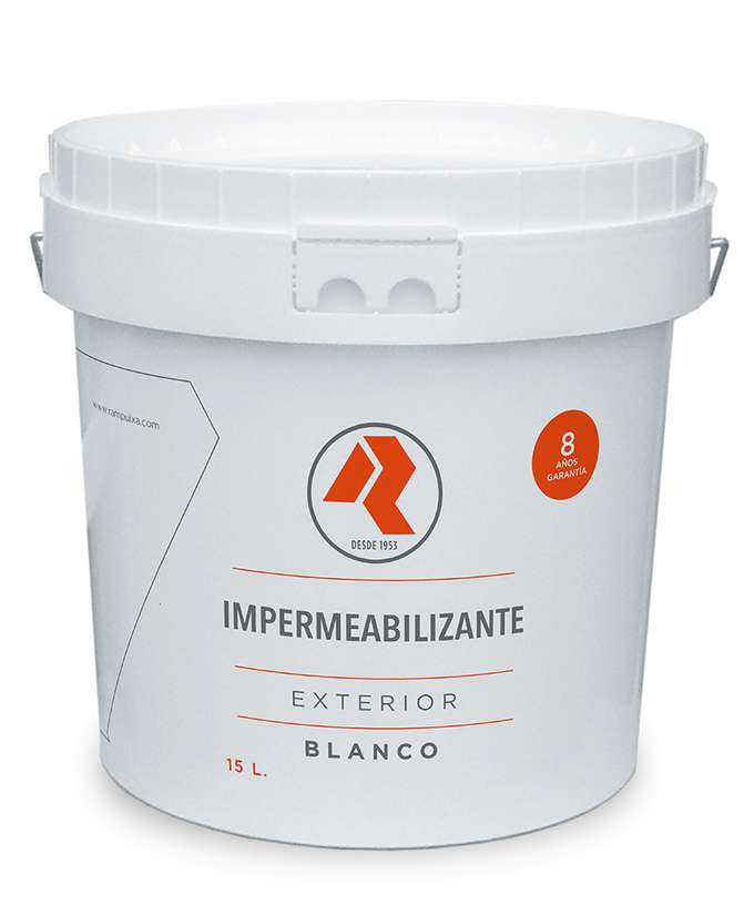 Pintura impermeabilizante con fibra blanco 15 litros